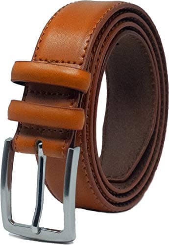 Image of Ashford Ridge Mens 33mm Double Loop Leather Belt - Tan Medium