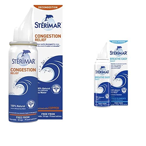 Image of Sterimar Congestion Relief Spray, 50ml & Sterimar Breathe Easy Daily Nasal Spray, 100ml