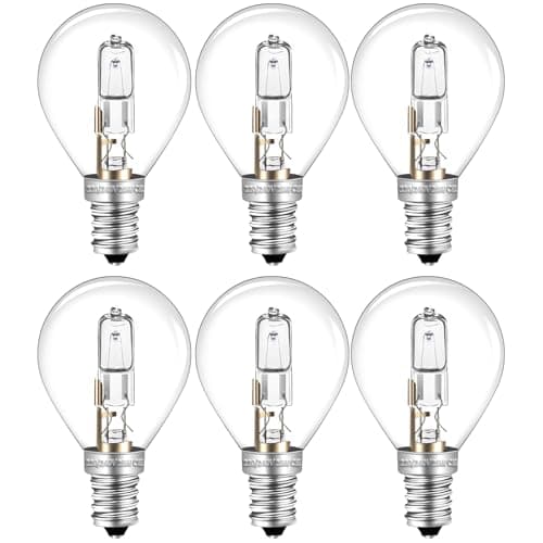 Image of Veridius G45 E14 Golf Ball Bulb 28W SES Dimmable Small Edison Screw Light Bulb Warm White 2700K 613LM AC 230V Mini Globe Classic Clear Round for Chandeliers Ceiling Fans Wall Table Lamp Pack of 6