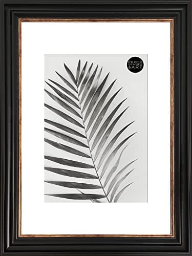 Image of pf+a REAL GLASS Vintage Black Frame For A4 - Black & Copper Gold frame A3 For A4 White Mount