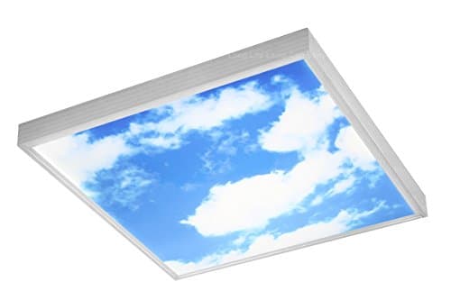 Image of Long Life Lamp Company 40w Sky LED Ceiling Light 600 x 600 Cloud Scene Flush Mount Light with Transformer and Frame