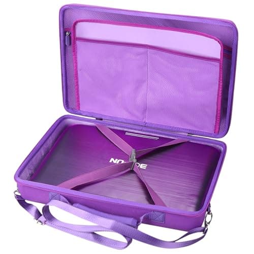 Image of Tourmate Hard Storage Case for BOIFUN/YOTON/POFOTO/PJGCWB/WONNIE 17.5" Portable DVD Player，14'' 15.5" 15.7" 16.9" With Fixed Spring Rope EVA Box (Only Case)(Purple)