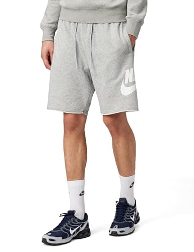 Image of NIKE FQ4950-063 Club Shorts Men's DK Grey Heather/LT Smoke Grey/White Size XL