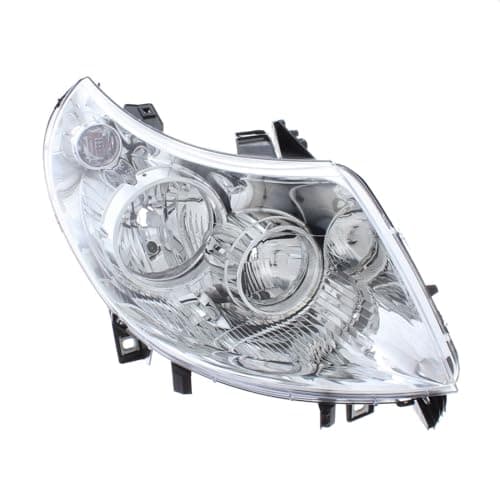 Image of XYZ Parts Replacement Headlight Assembly Electric Adjustment Chrome Inner Halogen Compatible With Fiat Ducato Mk4 Van 2006-2011 For UK Drivers Side Right Hand