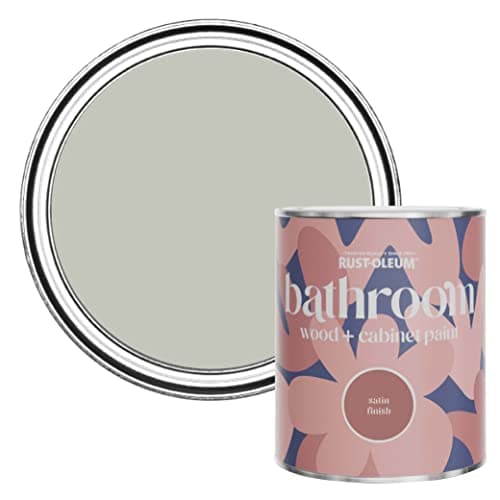 Image of Rust-Oleum Grey Moisture Resistant Bathroom Wood and Cabinet Paint in Satin Finish - Tyne Fog 750ml