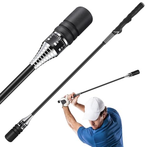 Image of Beauyist Adjustable Speed Golf Swing Trainer - Right-Handed Click Stick Golf Grip Trainer | Practice & Pre-Round Warm-Up Golf Training Aid