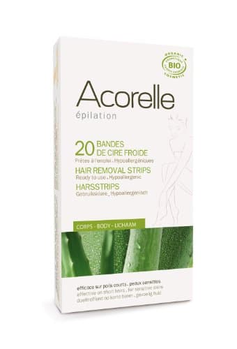 Image of Acorelle Body Hair Ready To Use Strips Aloe Vera & Beeswax 20 Strips