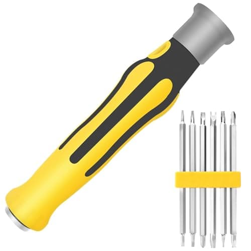 Image of YCZARD 12 in 1 Small Screwdriver Sets,5Inch Double-Headed Screwdriver Set with Torx Phillips Slotted Triangle Y U Shape Magnetic Screwdriver Bits,Mini Screwdrivers Kit for Laptop,Watch,Glass Jewelry