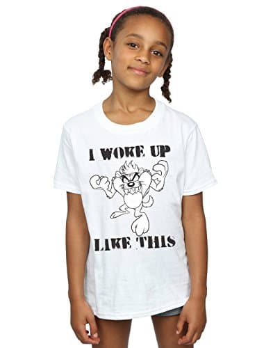 Image of LOONEY TUNES Girls Taz I Woke Up Like This T-Shirt 9-11 Years White