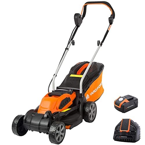 Image of Yard Force 40V Cordless Lawn Mower 32cm Cutting Width, Lithium-Ion Battery, 30L Grass Collector, Rear Roller, 5 Height Adjustments – Small to Medium Lawns