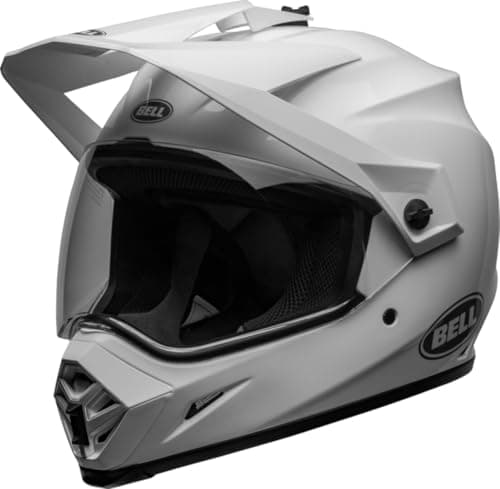 Image of Bell MX-9 ADV MIPS SOLID ECE – motocross helmet – MIPS – adjustable fit – good ventilation – EPS shell – CE certified – white, size: S