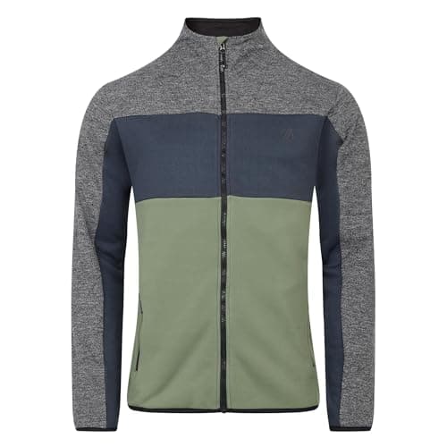 Image of Dare 2B Mens Venture Fleece Jacket (L) (Charcoal Grey/Black Marl/Olivine Green)