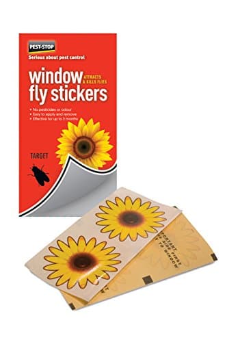 Image of Pest-Stop Window Fly Stickers - Colourfull Window Fly Stickers, Insect Flies Wasp Pest Killer - Kitchen, Garden and much more - Effective for Upto 3 Months