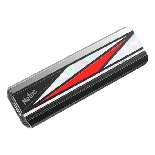 Image of Netac PSSD 256GB External Solid State Drive 256GB USB3.2 Gen 2 Read Speed of Up to 2000MB/s with 2 Cables(C to C and C to A) Portable SSD for Computer Phone PC Gamer Vlogger Business