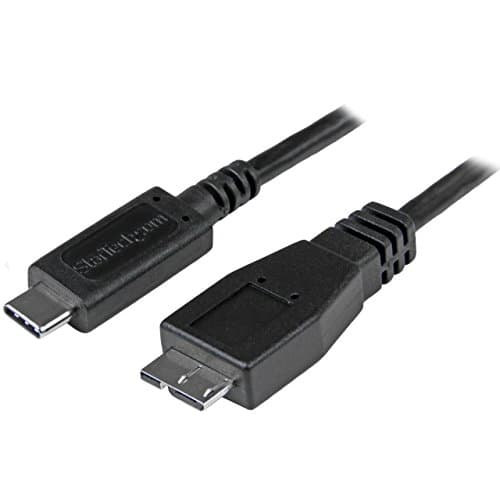 Image of StarTech.com USB C to Micro USB Cable 0.5m - USB 3.1 Type C to Micro USB Type B Cable - Micro USB 3.1 to USB-C - Thunderbolt 3 Compatible (USB31CUB50CM), black