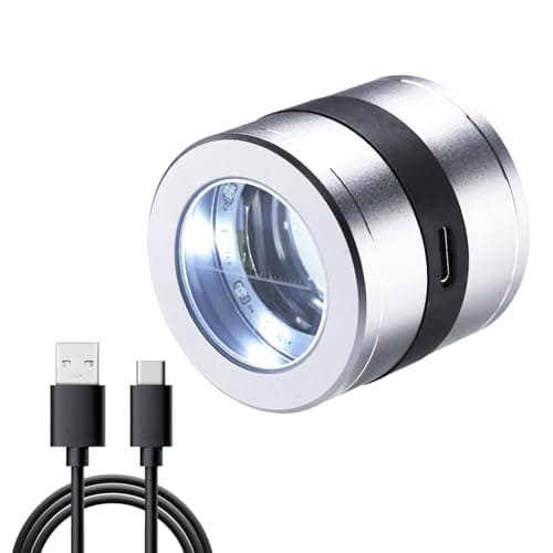 Image of Magnifying Glass 10X Rechargeable With Scale Magnification, LED and UV Light for Gem, Coin, Stamp Inspection, Watch Repair - Jewelers Loupe and Tool
