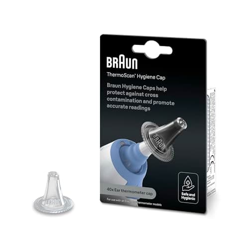 Image of Braun ThermoScan Hygiene Caps - 40 pcs - Compatible with Braun ThermoScan Ear Thermometers - LF40