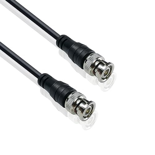 Image of iYueMps BNC Cable 1.5m/5ft BNC Male to Male Cable RF Professional RG59 Coaxial Lead for Video Security Camera CCTV Systems Oscilloscope etc
