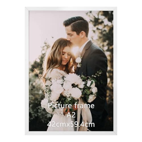 Image of Giftgarden A2 Picture Frame White, Aluminum A2 Poster Frame Wall-Mounted Horizontal or Vertical