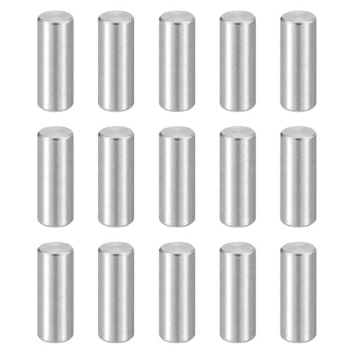 Image of sourcing map 15pcs Dowel Pins M6(6mm) x 16mm 304 Stainless Steel Cylindrical Shelf Support Peg Pin Rod Fasten Elements for Metal Devices Wood Furniture DIY Installation, Silver