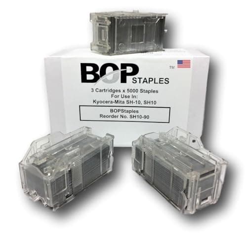 Image of BOPStaples Brand Compatible for Kyocera-Mita SH-10, SH10 Staples, Staple Cartridge Refills (3 Cartridges X 5000)