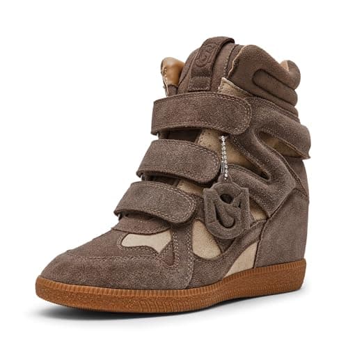 Image of Steve Madden Women's Mavis Sneaker, Taupe Suede, 6
