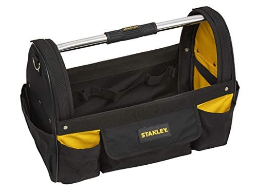 Image of Stanley STST1-70712 Open Tote Tool Bag with Belt, Black/Yellow