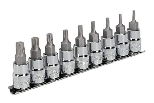 Image of Sealey Ak6222 TRX-P Socket Bit Set 9Pc 3/8Sq Drive 50Mm