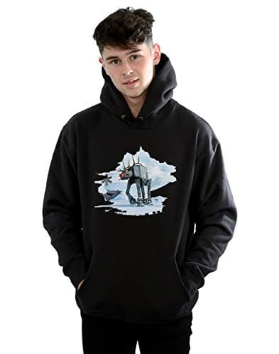 Image of Absolute Cult Star Wars Men's Christmas AT-AT Reindeer Hoodie Black X-Large