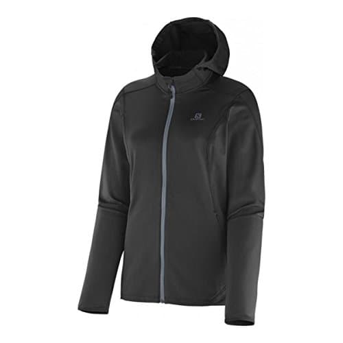 Image of SALOMON Women's Discovery Hooded Mid Layer Jacket, Black, X-Large