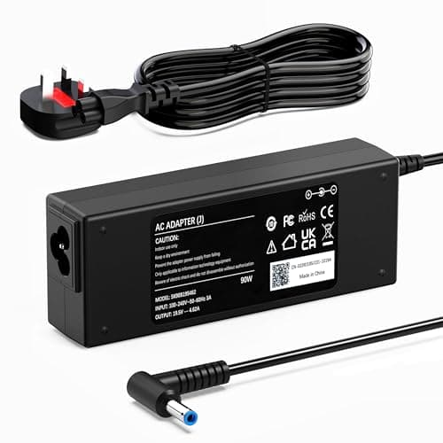 Image of Laptop Charger Compatible With HP 250-G7 250-G6 G5 G4 350-G2, EliteBook 820 830 840 850, ProBook 430 440 450 G3 G4 G5 G6 G7, Chromebook 11 14 for 90W /65W/45W AC Adapter Power Supply 4.5x 3mm