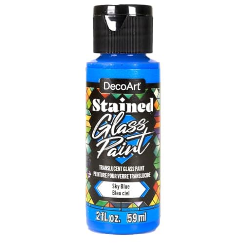 Image of DecoArt Translucent Stained Glass Acrylic Paint 59ml (2oz) - Sky Blue
