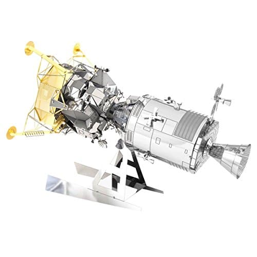 Image of Metal Earth Fascinations MMS168 502518 - Apollo CSM + LM, Laser-Cut 3D Construction Kit, Model Kit, Metal Puzzle, 3D Metal Model, 3.5 Metal Boards, from 14 Years