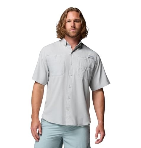 Image of Columbia Men's Tamiami 2 Short Sleeve Shirt, Short Sleeve Shirt, Cool Grey, Large