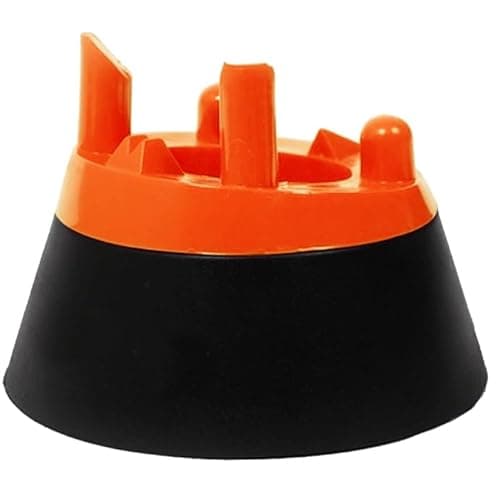 Image of 22YardsPro Rugby Adjustable Kicking Tee - Black/Orange, Screw Adjustable