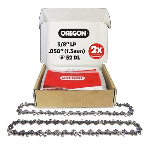 Image of Oregon 2-Pack Chainsaw Chain 3/8" LP Pitch, .050" (1.3 mm) Gauge for 14" (35cm) Bar, 52 Drive Links – Low-kickback Replacement Saw Chain, Fits Husqvarna, Ryobi, Bosch, Einhell, Dolmar, Ferrex and more
