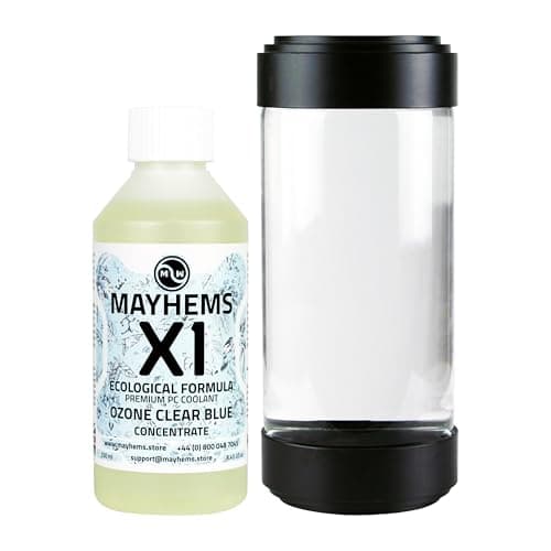 Image of Mayhems - X1 Concentrate PC Coolant - Computer Water Cooling Fluid - Liquid Cooling, Eco Friendly Series, UV Fluorescent Blue, 250 ml, Ozone Clear Blue