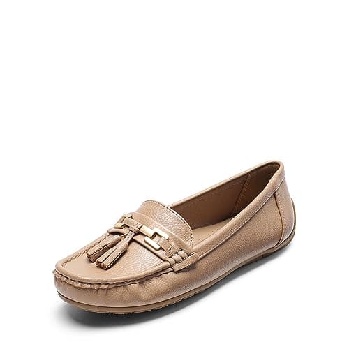 Image of DREAM PAIRS Loafers for Women Slip On Comfortable Casual Fashion Flats Driving Shoes,Size 6,Khaki,SDLS2320W-E