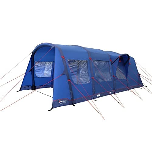 Image of Berghaus 400XL Nightfall Air 4 Man Tent with 2 Darkened Bedrooms, Spacious Living Area & In-Built Porch, 4 People, Inflatable & Easy to Pitch, Ideal for Family Camping Trips & Festivals, 6000mm HH