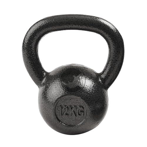 Image of MAX STRENGTH Cast Iron Kettlebell Weight Set for Home Gym Fitness Training in Black Powder Coated Macebell For Cardio Workouts Fat Loss Fitness Exercises Extreme Training (12)