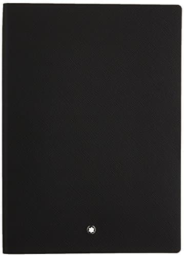 Image of Montblanc Notebook 113294 Fine Stationery #146 Black – Elegant Soft Cover Journal – Lined Notebook with Leather Binding – A5