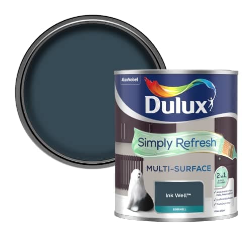Image of Dulux Simply Refresh Multi Surface Eggsgell Paint - Ink Well - 750ML
