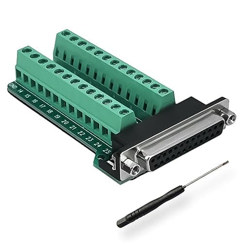 Image of BRIEFCEC DB25 25-pin adapter RS-232 serial to 25-pin clipboard signal module with insulation cushion, (1 socket)