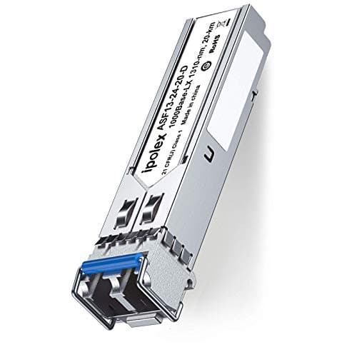Image of ipolex 1 PC 1G SFP LX Singlemode LC Transceiver, 1000Base-LX Mini-Gbic Module Compatible with Cisco GLC-LH-SMD, Ubiquiti UF-SM-1G, Meraki, Netgear, Mikrotik, Zyxel etc. (SMF, 1310-nm, 20-km).