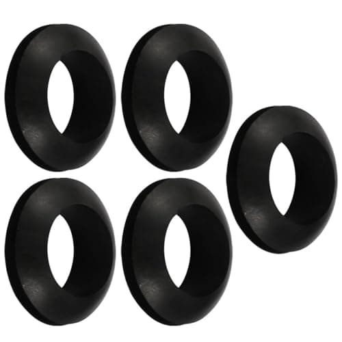 Image of TA-VIGOR 5Pcs Rubber Grommets Cable Wire Protector, 20mm Conductor Wiring Blanking Gasket Ring Grommets, Black Electrical Cable Hole Plugs Wire Gaskets for Protecting Wires, Cables and Plugs