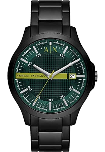 Image of Armani Exchange Watch For Men, Quartz Movement and 46mm Case Size with Stainless steel, Leather or Silicone strap