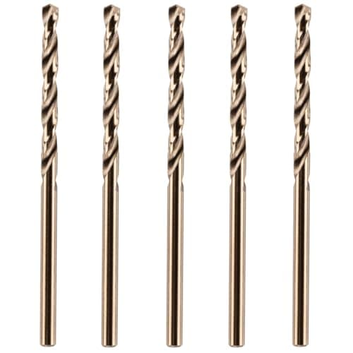 Image of Rennie Tools - Pack Of 5 x 1.5mm HSS Gold Cobalt Jobber Drill Bits For Drilling Stainless Steel And Hard Steels/Metals