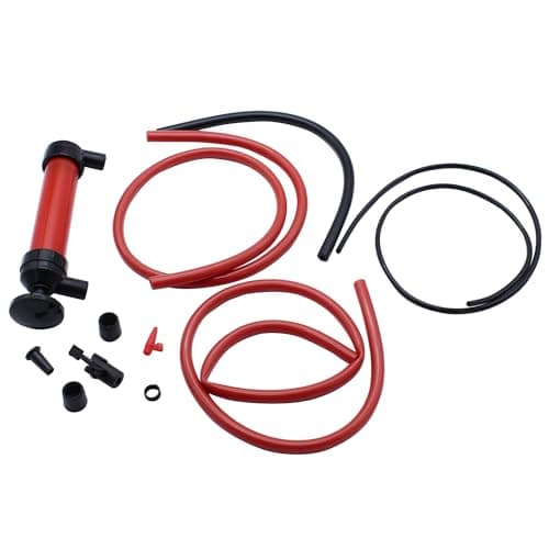 Image of Multi Purpose Syphon Pump Kit Fuel Oil Diesel Petrol Water Liquid Fluid Hand Transfer Kit Manual Fuel Transfer Pump with 3 Adaptors