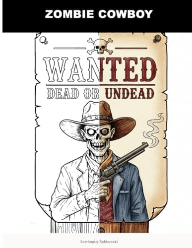 Image of Zombie Cowboy: A Gritty Weird West Horror Coloring Book for Adults | Macabre Undead Frontier Art & Spooky Scenes | Stress Relief & Relaxation