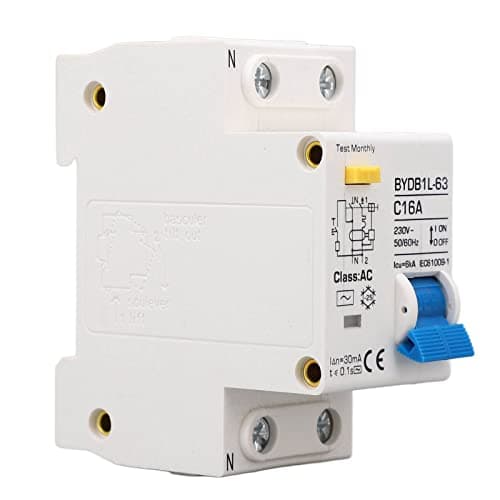 Image of Jenngaoo AC Miniature Circuit Breaker, BYDB1L-63 C16a 230V 16a 30Ma 1 P+N RCD Circuit Breaker for Din Rail Mounting